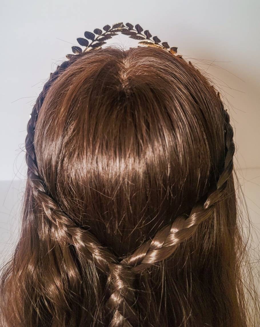 Gold Leaf Tiara Headband | Greek Laurel Leaf Crown | Gold Roman Goddess Headpiece