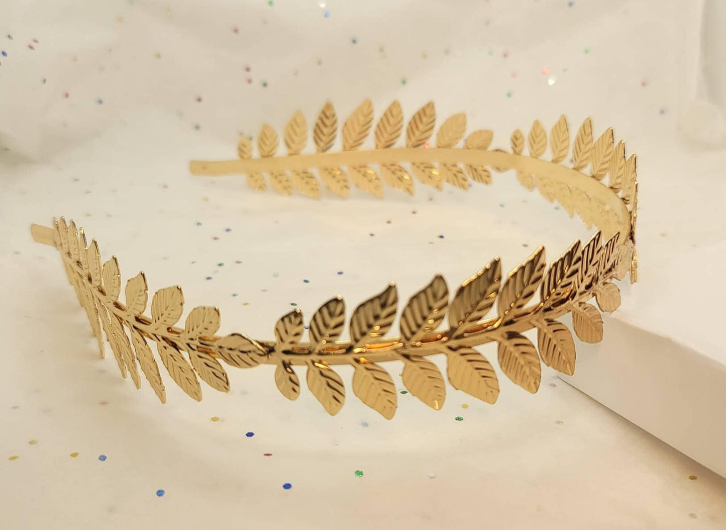 Laurel Leaf Metal Headband Silver/Gold Thin Headband Bridal Wedding Chic Boho