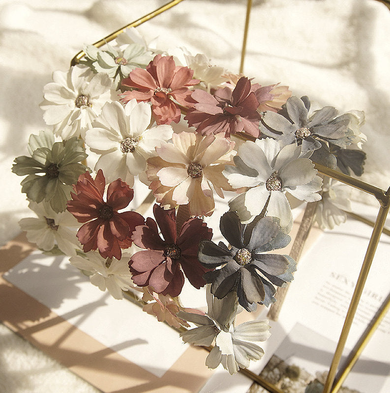 Boho Flower Headband For Women | Floral Hair Wrap| Thin Flower Wreath Headband