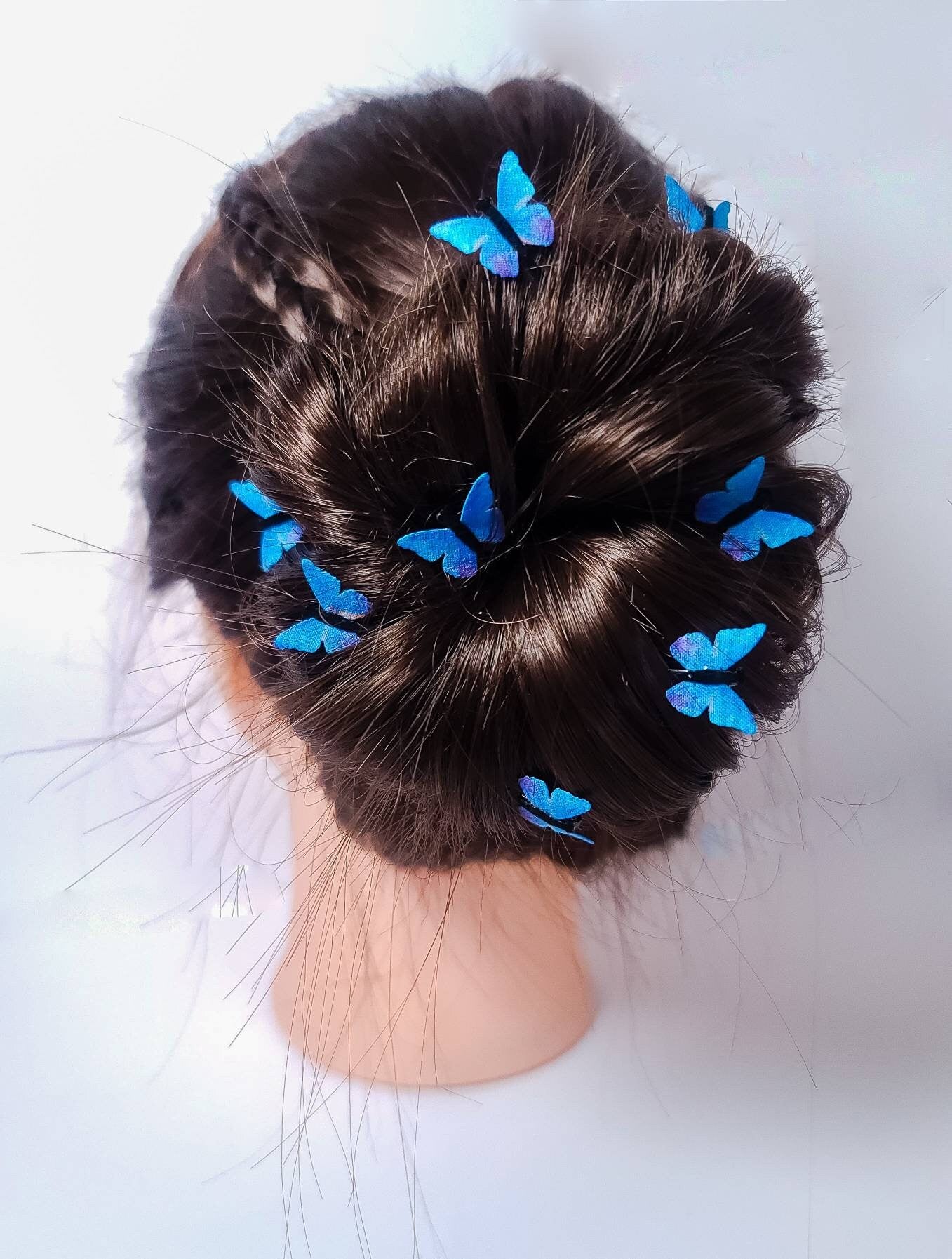 Blue Butterfly Hair Clips | 4 Butterfly Bobby Pins | Small Butterfly | 4 Hair Pins For Girls | Women Hair Accessories | Bridal Hair Clips