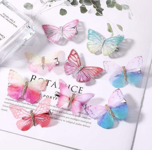 Butterfly Hair Clips | Butterfly Hair Accessories | Set of 2 Butterfly Pins | Girls Hair Clip | Butterfly Barrette | Wedding Accessories |