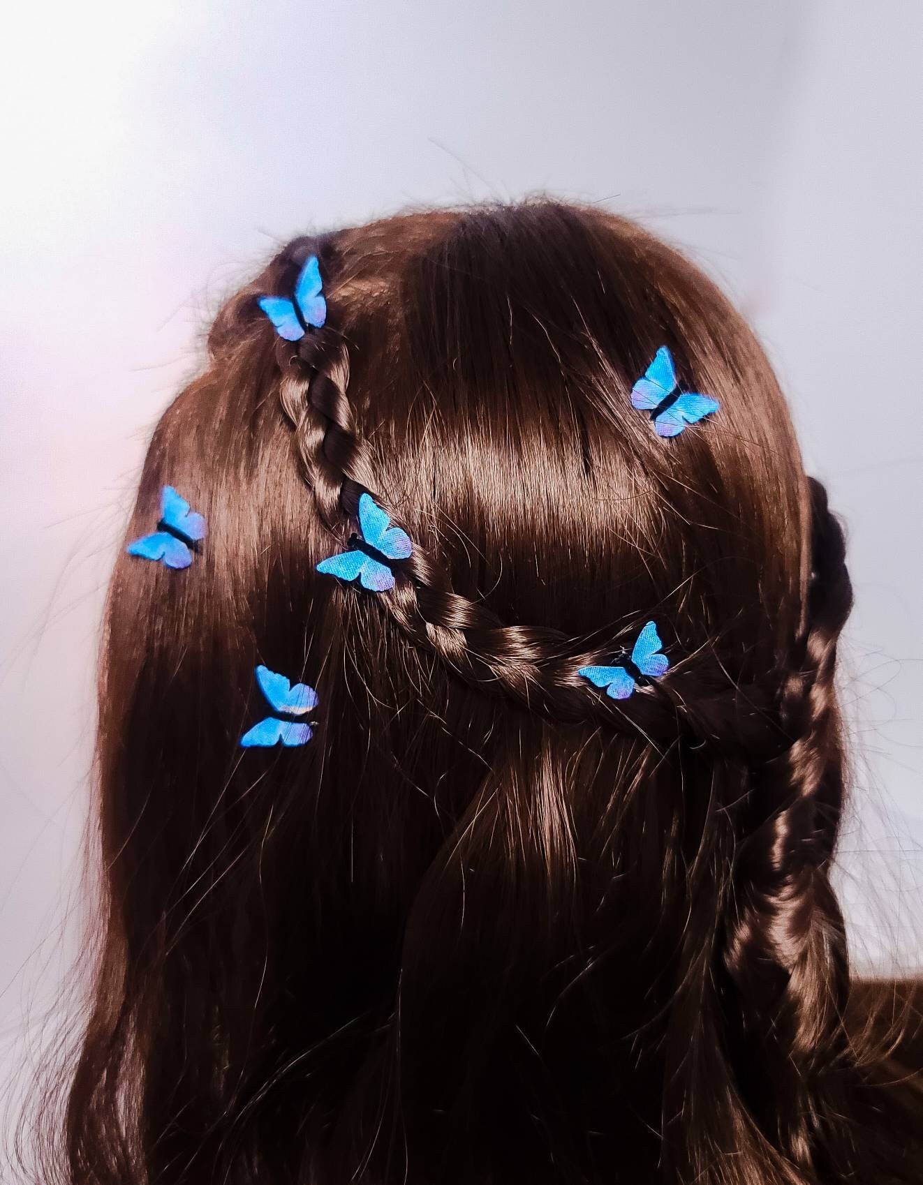 Blue Butterfly Hair Clips | 4 Butterfly Bobby Pins | Small Butterfly | 4 Hair Pins For Girls | Women Hair Accessories | Bridal Hair Clips