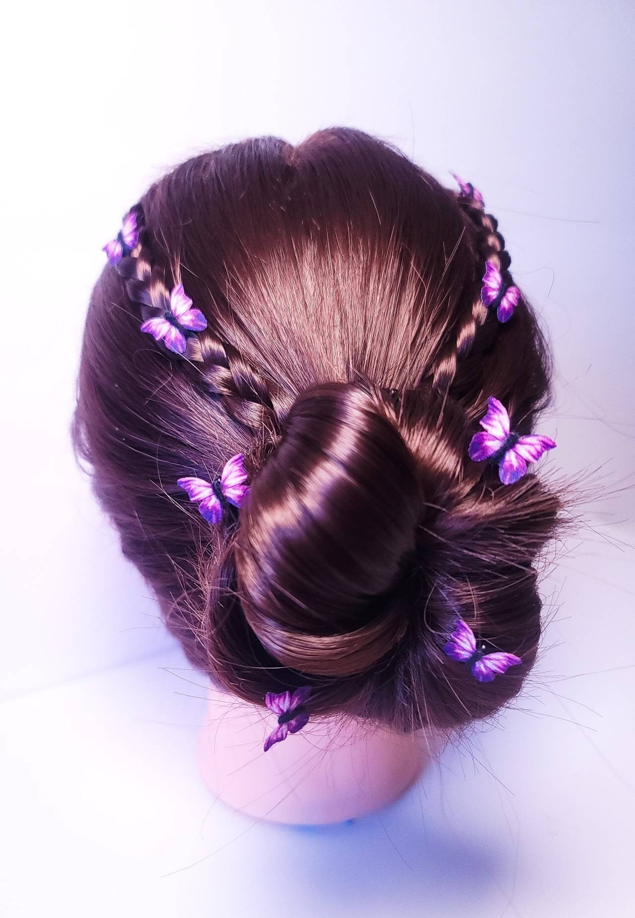 Purple Butterfly Hair Clips | 4 Butterfly Bobby Pins | Small Butterfly | Hair Pins for Girls | Women Hair Accessories | 4 Bridal Hair Clips