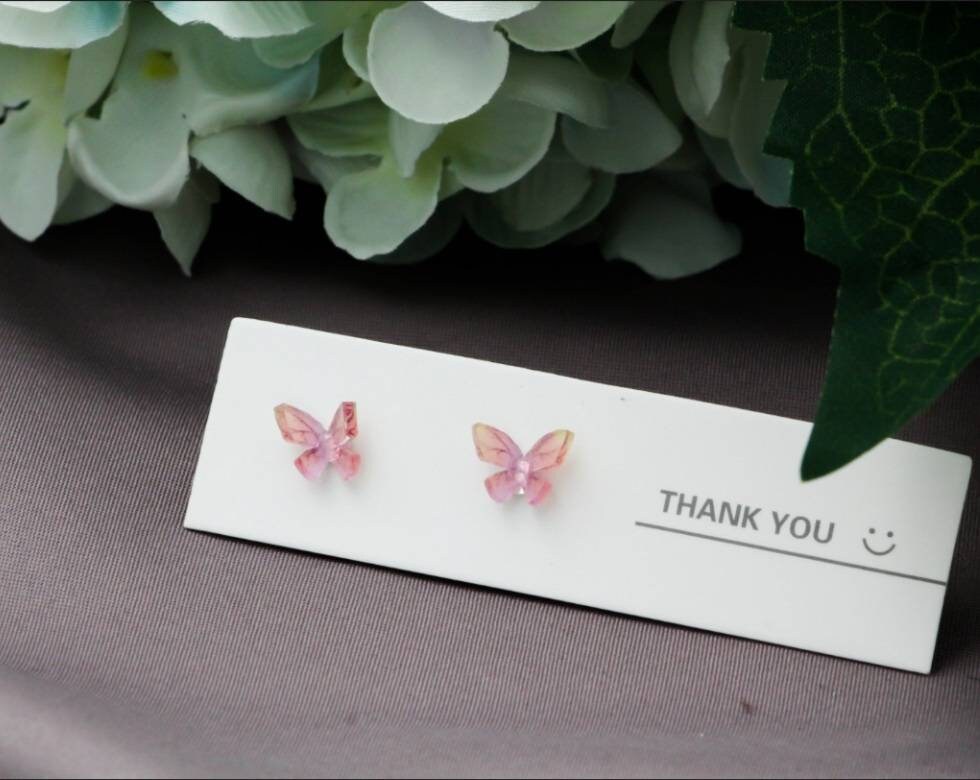 Tiny Butterfly Earrings | Small Butterfly Studs | Resin Butterflies | Cartilage Earring | Dainty Earrings | Minimalist Earring | S925