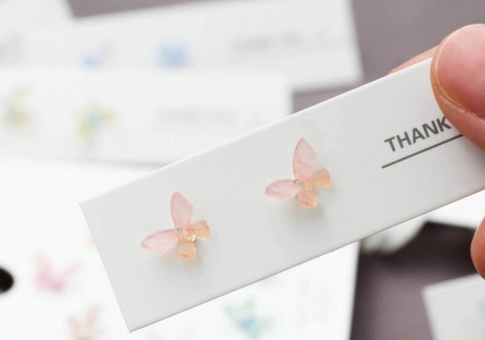 Tiny Butterfly Earrings | Small Butterfly Studs | Resin Butterflies | Cartilage Earring | Dainty Earrings | Minimalist Earring | S925