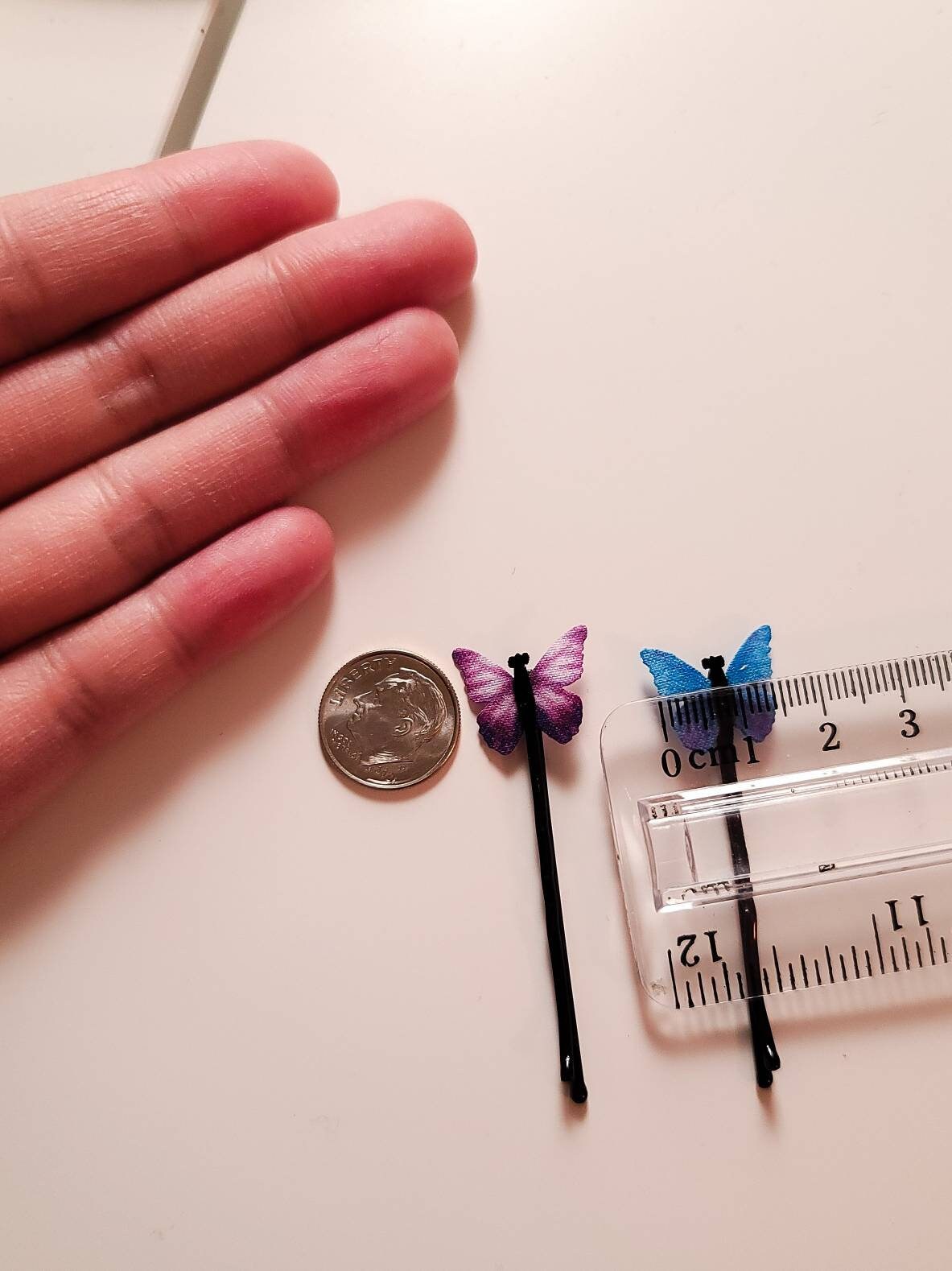 Blue Butterfly Hair Clips | 4 Butterfly Bobby Pins | Small Butterfly | 4 Hair Pins For Girls | Women Hair Accessories | Bridal Hair Clips