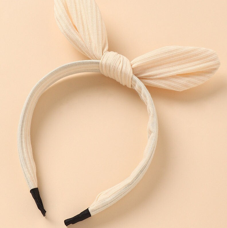 Wired Bow Headband | Bow Headband | Polka Dot | Hard Headband | Soft Cotton Headband | Adjustable Headband | Knotted Bow