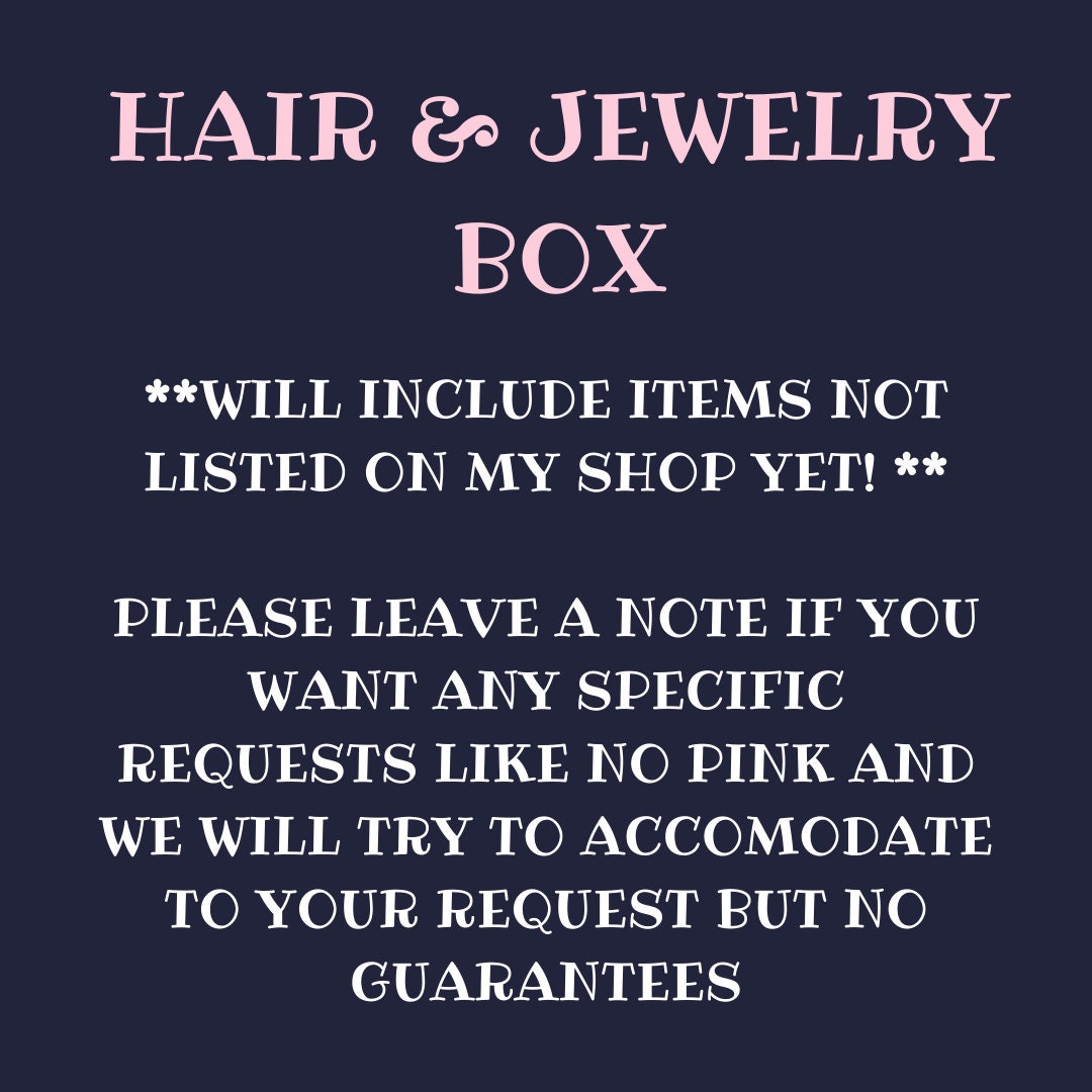 SMALL Hair Accessories Mystery Box | Birthday Mystery Box | Jewelry Bundle | Grab Bags | Hair Clips, Headbands, Hair Scarf | Gift for Her